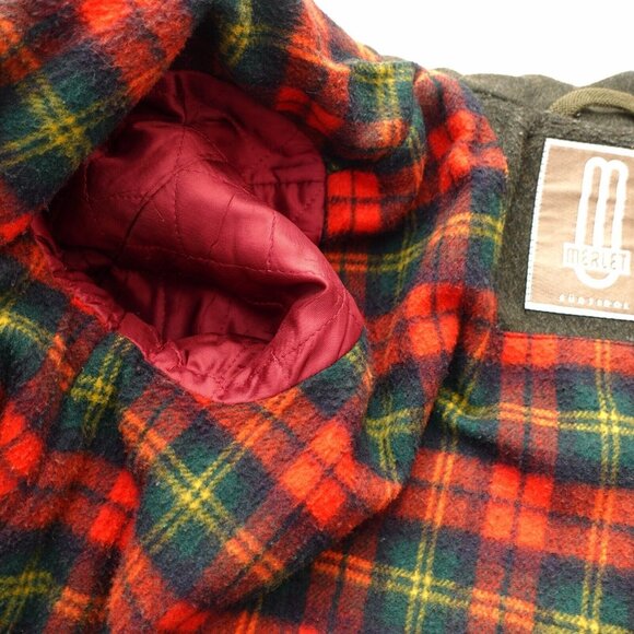 Wool Coat Girls 26 Wool Alpaca Italian Jacket 14 Dark Green Forest MERLET Italy - Picture 14 of 16